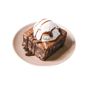 Brownie con helado
